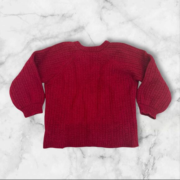 Faherty Aria Sweater, Burgundy Knit, 70% Baby Alpaca 7%Wool, Made In Peru Sz XL - Picture 2 of 7
